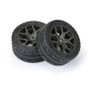 PROLINE 1/8 Vector S3 Front/Rear 35/85 2.4" Belted Mounted Tires, 14mm Gray