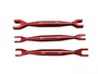 Hobby Station Aluminum Turnbuckle Wrench Set (RED)