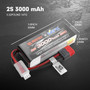 ANGRY SNAIL 2S 7.4V 3000mAh 25C Li-Po Battery w/ T-Plug