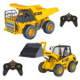 Huina 1515 2.4G 1/24 2in1 Rc Dump Truck Bulldozer Forklift 9CH Engineering Vehicle Diecast