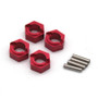 7mm Red Wheel Hex (4) for FMS 1/18 Off-Roader