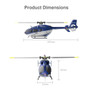 RC ERA C187 RC Helicopter - 2.4G 4CH Single Blade EC-135 Scale 6-Axis Gyro Electric Flybarless RC Helicopter