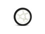 Hot Race - Pair of 1/12 On-Road Rear Tires PreGlued on White Rims (30 Shore)