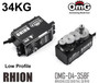 OMG RHINO Brushless High speed & High Torque 34 Kg Low Profile racing Servo