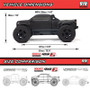 1/10 BIG ROCK 4X4 223S BLX BRUSHLESS STREET TRUCK RTR WITH DSC, (Black) by ARRMA