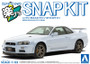 Aoshima 20045 1/32 Nissan Skyline GT-R R34 White Snap Kit