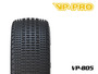 VP-PRO 805 Axeman Evo V2 1/8 Offroad Buggy Tires Pre-Glued on White Rims - M4 Super Soft Compound (2 Pcs)