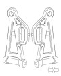 MJX Hyper Go 14207 & 14208 Front Lower Suspension Arms- [P14227]