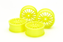 Tamiya 24mm 18 SPOKE WHEELS 0 FLURO YELLOW 54852