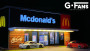 G-Fans 1/64 Diorama McDonald's Fast Food Building with LED 710013