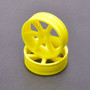 Core RC - JC 6 Spoke 2.2 2WD Front Yellow Wheel Cougar 2K - pr