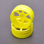 Core RC - JC 6 Spoke 2.2 4WD Front Yellow Wheel CAT 2K pr