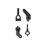 Team Associated RC10 Inline Steering Blocks & Rear Hub Carriers 0 Deg (Black)