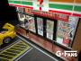 G-Fans 1:18 Diorama 7-11 Building Model 2 Parking Spaces 711801A
