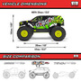 ARRMA 1/10 GORGON 2WD RTR Brushed Monster Truck (Battery & Charger Included), Blue