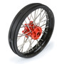 Proline 1/4 Pro-Spec CNC Aluminum V2 Bead Front Wheel, Assembled, Black/Red: Promoto-MX