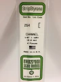 Evergreen - CHANNEL 35CM LONG X 3.2MM 4pcs