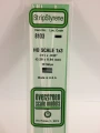 Evergreen - HO SCALE SYTRENE STRIP 1X3 10pcs