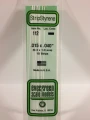 Evergreen - STRIPSTYRENE WHITE.38X1.0MM 10pcs