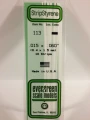 Evergreen - STRIPSTYRENE WHITE.38X1.5MM 10pcs