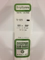 Evergreen - STRIPSTYRENE WHITE .5X.75MM 10pcs