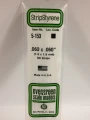 Evergreen - STRIPSTYRENE WHITE 1.5MM SQ 10pcs
