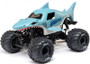 1/18 Mini LMT Megalodon 2S 4X4 RTR Brushed Monster Truck (Battery & Charger Included), Blue by LOSI