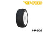VP-PRO 809 Blade Evo V2 1/8 Buggy Tires PRE-GLUED on White Rims - M3 Compound (2)