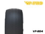 VP-PRO 804 Turbo Trax Evo V2 1/8 Offroad Buggy Tires Pre-Glued on Yellow Rims - M4 Super Soft Compound (2 Pcs)