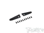 T-Works Graphite Front Upper Arm Stiffeners 1mm ( Sworkz S35-4 / S35-4 EVO )