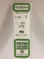 763 - .073" (1.85mm) OPAQUE WHITE POLYSTYRENE T SHAPE