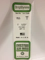765 - .123" (3.1mm) OPAQUE WHITE POLYSTYRENE T SHAPE