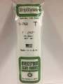 768 - .257" (6.5mm) OPAQUE WHITE POLYSTYRENE T SHAPE