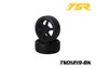 TSR 1/10 Touring Car Rubber Tires on Black 6 Spoke Rims - Asphalt 24X (4 pcs)