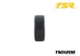 TSR 1/10 Touring Car Rubber Tires on White Rims - Asphalt 36X (4 pcs)