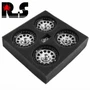 Hooby Station RC Crawler 1.9" Wheel Black/Silver 4 Pcs