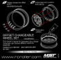 MST SBK-FS LM Offset changeable wheel set (4pcs/pack)