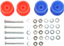 Tamiya - JR Plastic Double Rollers - Low Friction Red/Blue 13-12mm [15457]