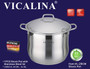 Vicalina 9.5L large stainless high apple shape body Pot