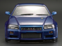 Killerbody NISSAN SKYLINE GTR R34 Finished Body Metallic-blue 48716