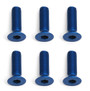 (D) Team Associated 3x10mm Aluminum Flat Head Screw (Blue) (6)