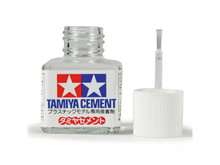 Tamiya 87003 Liquid Cement Adhesive 40ml Bottle for Model Kits with Brush  in Lid