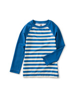 Long Sleeve Rash Guard, Swim Stripe in Mariner