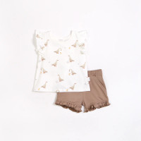 Print Jersey Short Set, Mother Goose