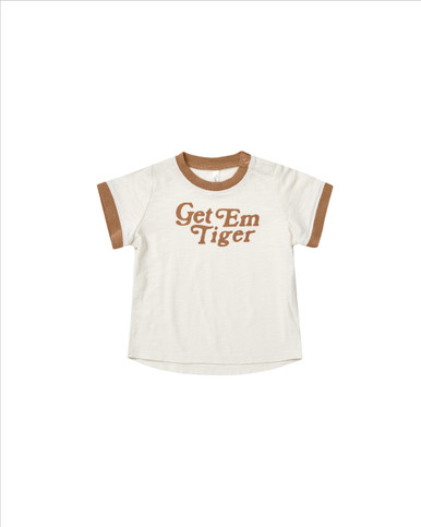 ◆LEE◆ Lee Dungarees Ringer T-Shirt Ivory Lee RINGER TEE - T-Shirt print - ecru/beige - Zalando