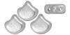 Ginkgo Leaf Bead - Silver Metallic Matte