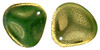 Rose Petals 14mm - Gold Milky Emerald