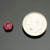 Hibiscus Flower - 7mm Red Opaque with Purple Bronze Finish