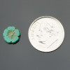 Hibiscus Flower - 9mm Green Turquoise Opaque Picasso