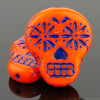 Sugar Skull - Orange Opaque with Sapphire Blue Wash